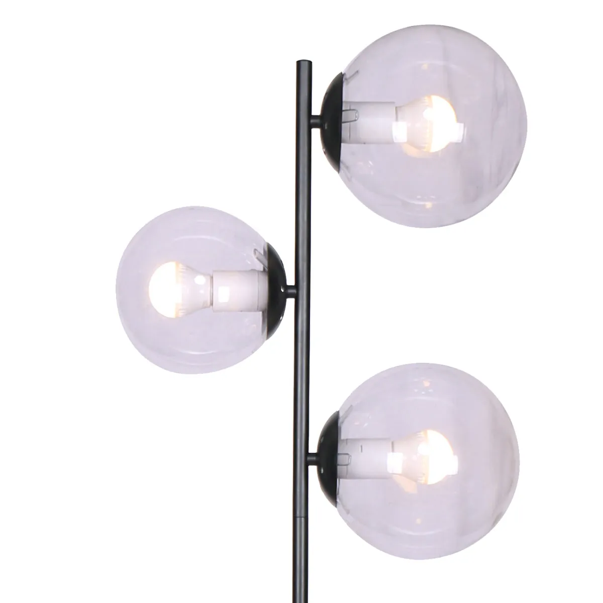 3-Light Black Metal Floor Lamp | Industrial Modern Design