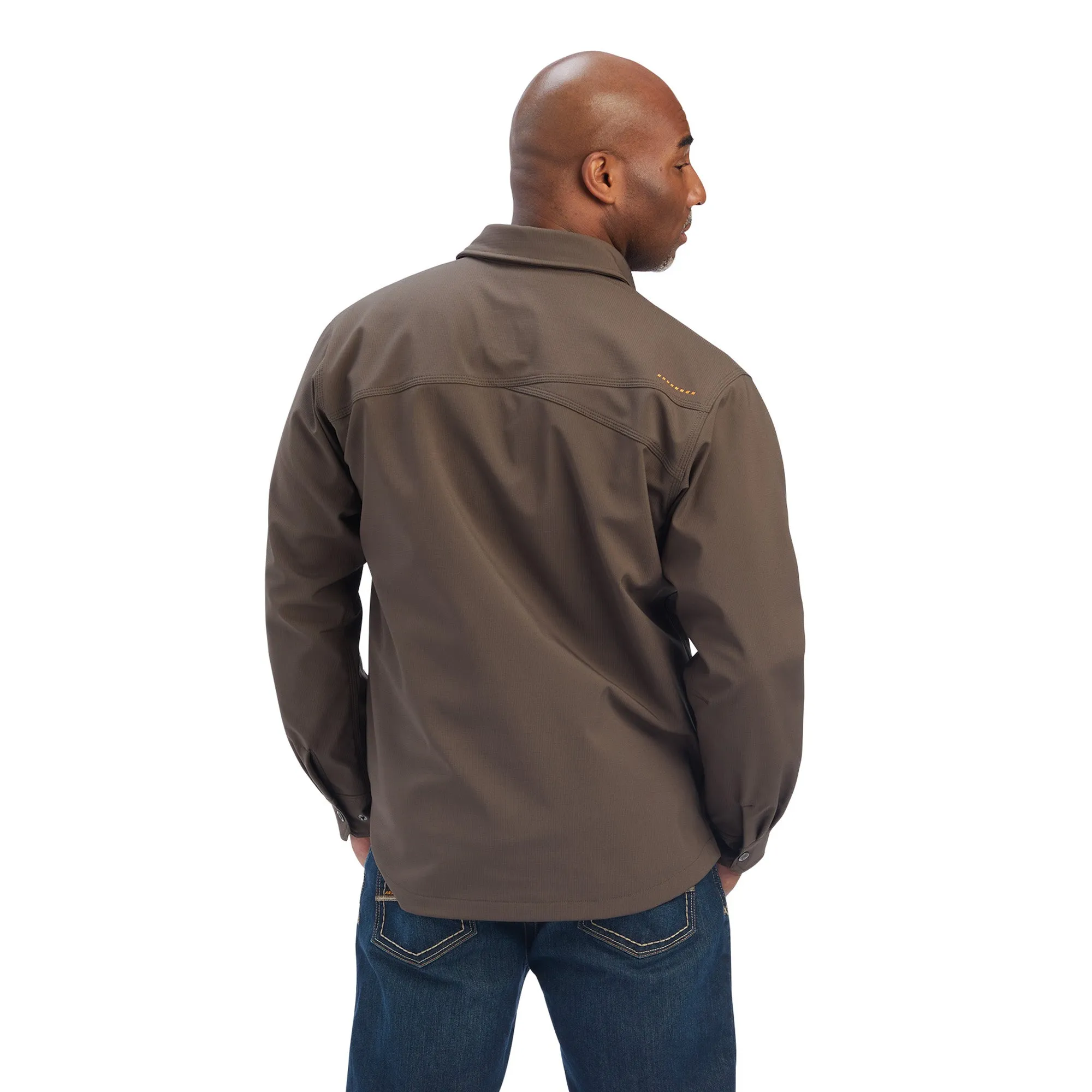 Ariat® Men's Rebar DuraStretch Utility Wren Brown Shirt Jacket 10041696