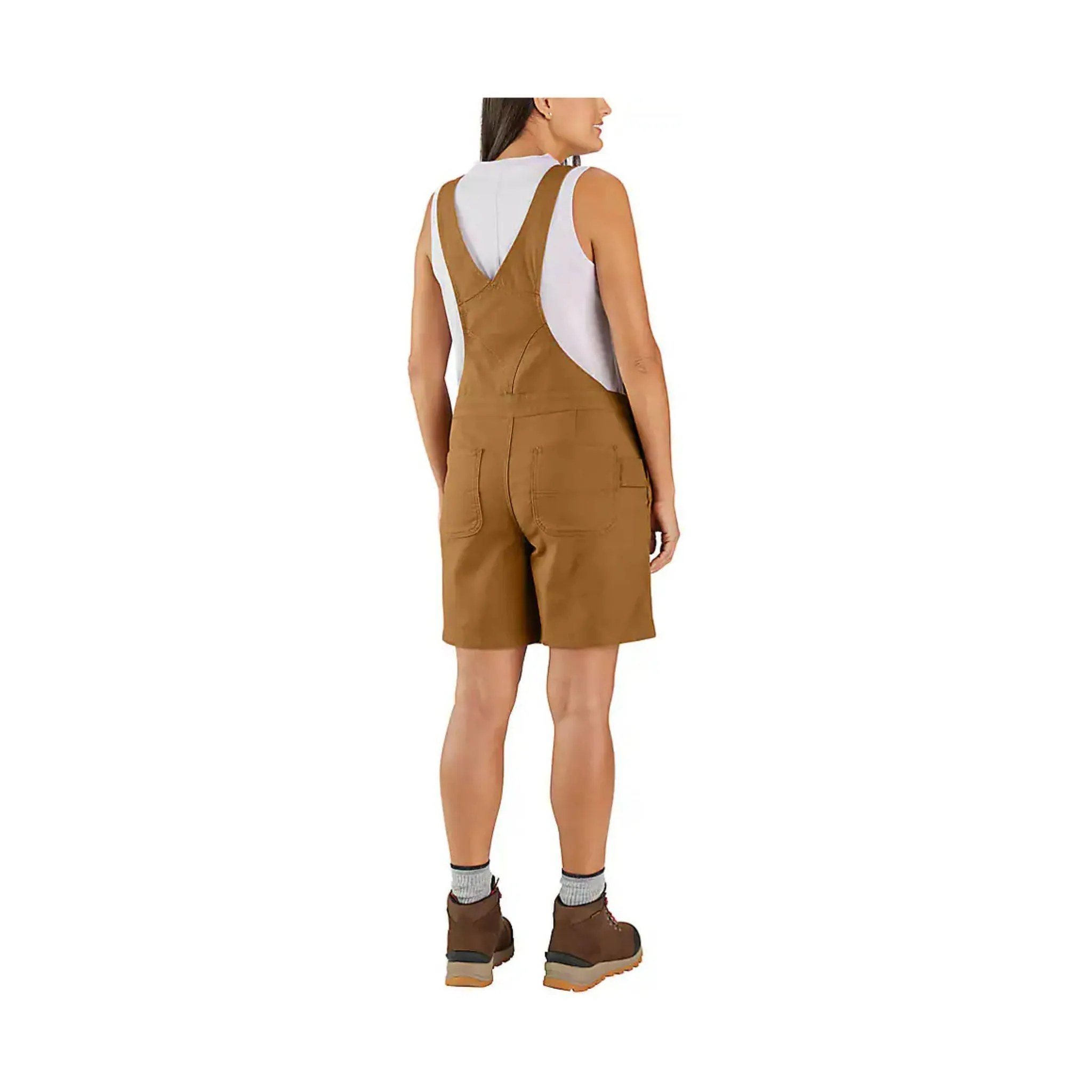 Carhartt Women's Rugged Flex Relaxed Fit Canvas Shortall - Carhartt Brown - ONLINE STORE CREDIT/EXCHANGE ONLY