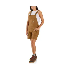 Carhartt Women's Rugged Flex Relaxed Fit Canvas Shortall - Carhartt Brown - ONLINE STORE CREDIT/EXCHANGE ONLY