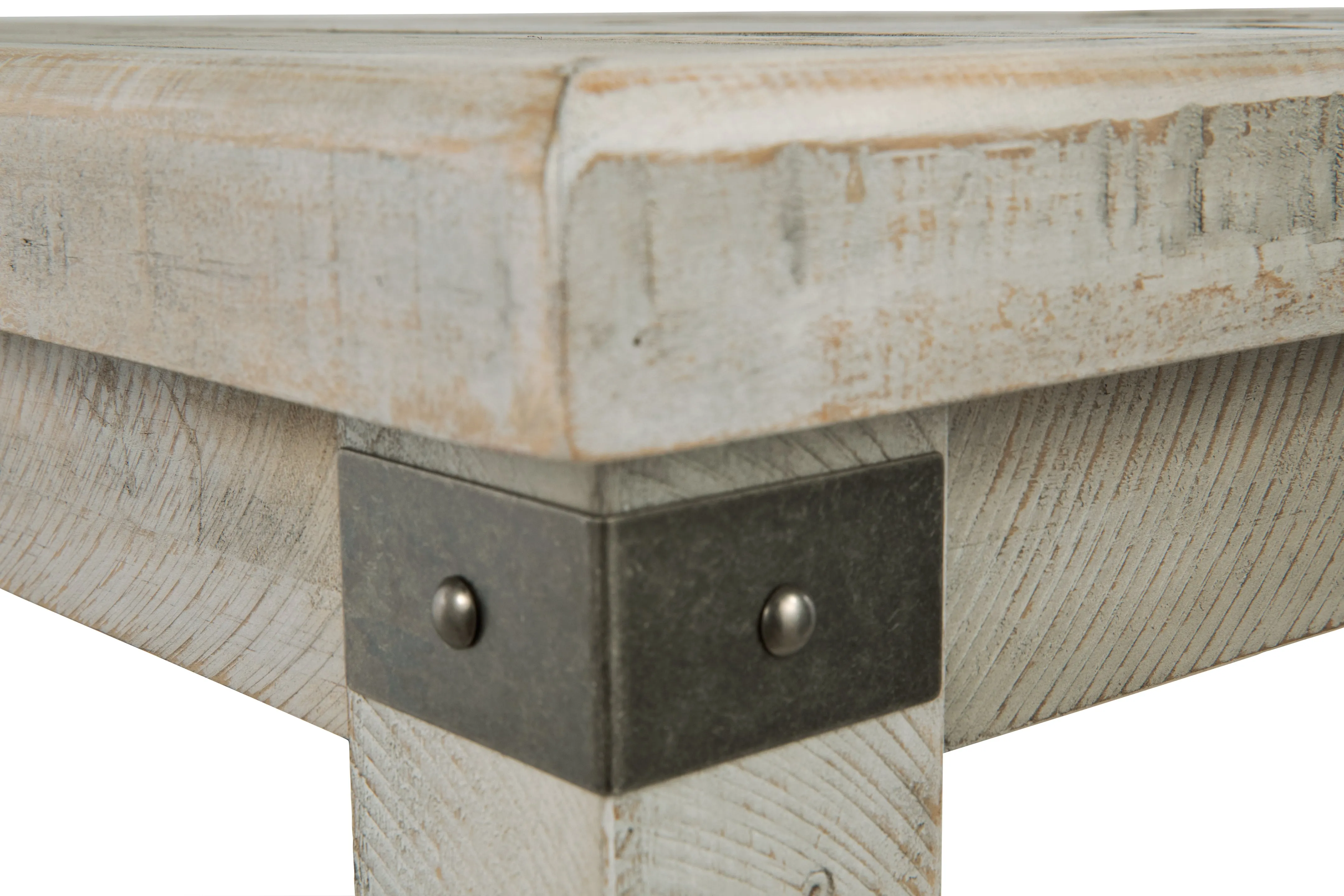 Carynhurst Coffee Table with 2 End Tables in White Wash Gray
