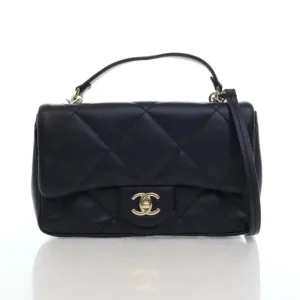 Chanel Easy Carry Flap Blue Calfskin