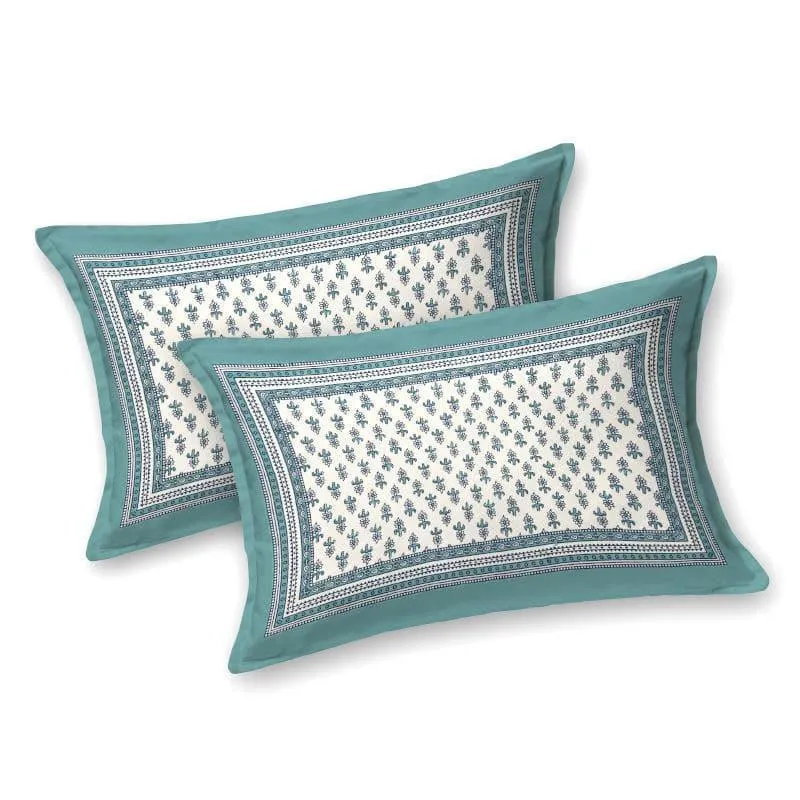 Chitra Printed Bedsheet - Sea Green
