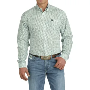 Cinch Men's Turquoise Geometric Print Long Sleeve Button Down Western Shirt MTW1105754