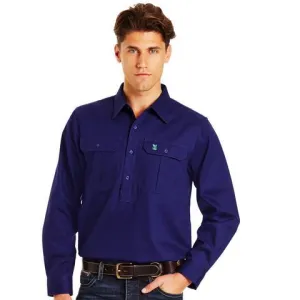 Cobalt Half Button - Mid Weight