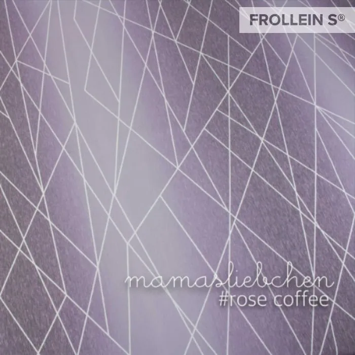 Cotton Jersey - Gradient Shapelines-Rose Coffee