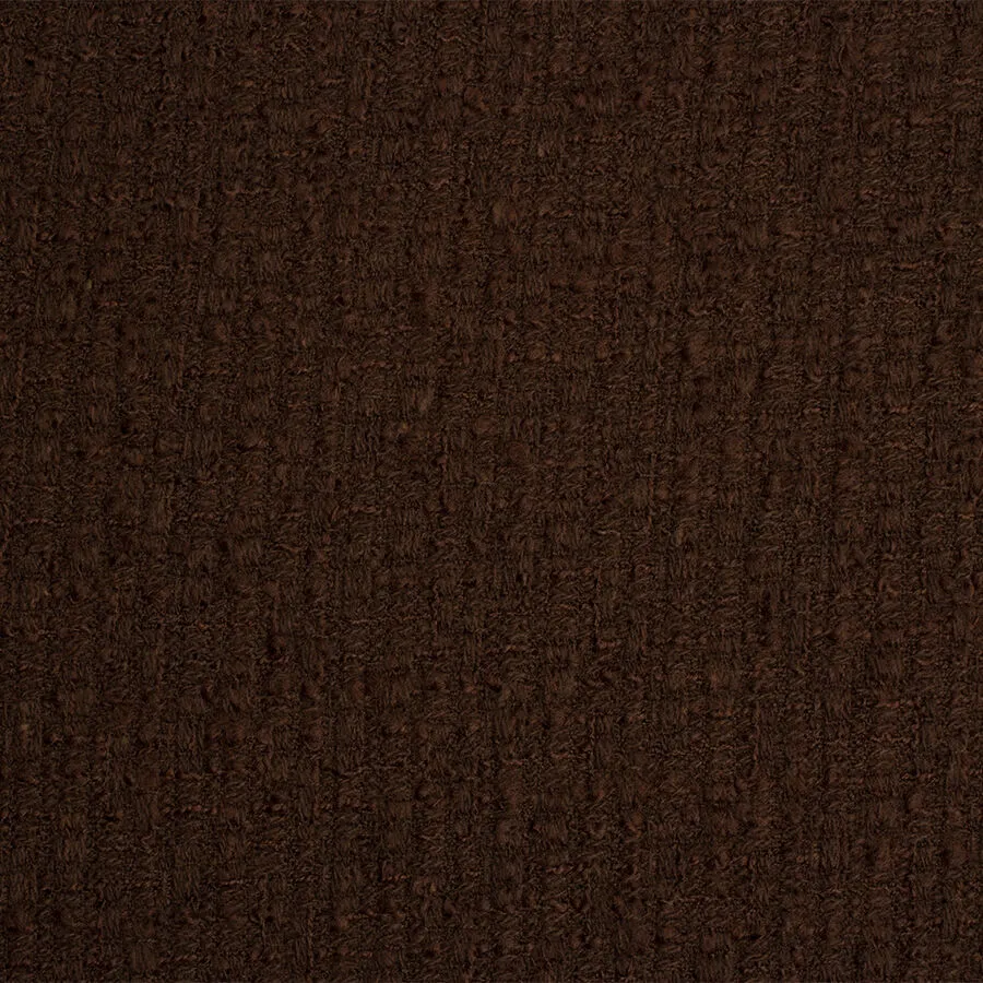 Dark Brown Pure Wool Bouclé