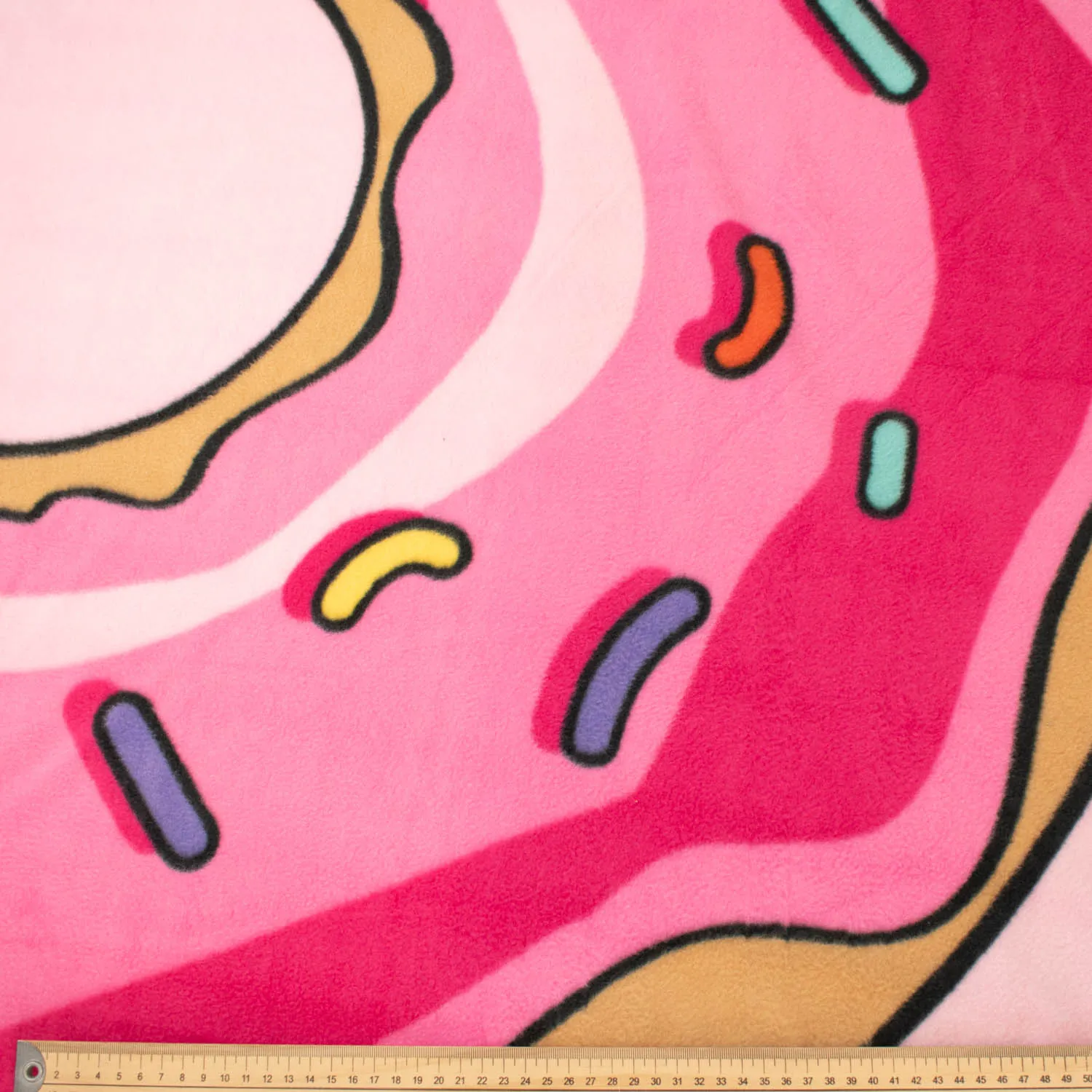 Donuts on Pink Printed Polar Fleece Design 233 - 1.85M Panel