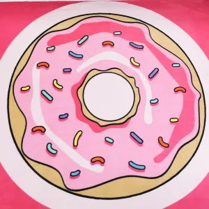 Donuts on Pink Printed Polar Fleece Design 233 - 1.85M Panel