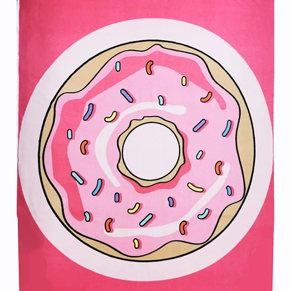 Donuts on Pink Printed Polar Fleece Design 233 - 1.85M Panel