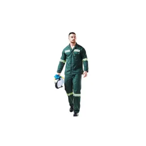 DROMEX POLY-VISCOSE BOTTLE GREEN ACID RESISTANT CONTI JACKET WITH REFL SIZE 38
