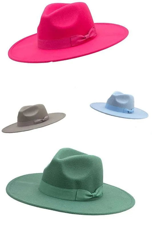 Fashion Hat With Gray Bow