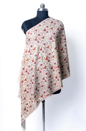 Garden of Eden: Hand Embroidered Pure Pashmina Sozni Sscarf