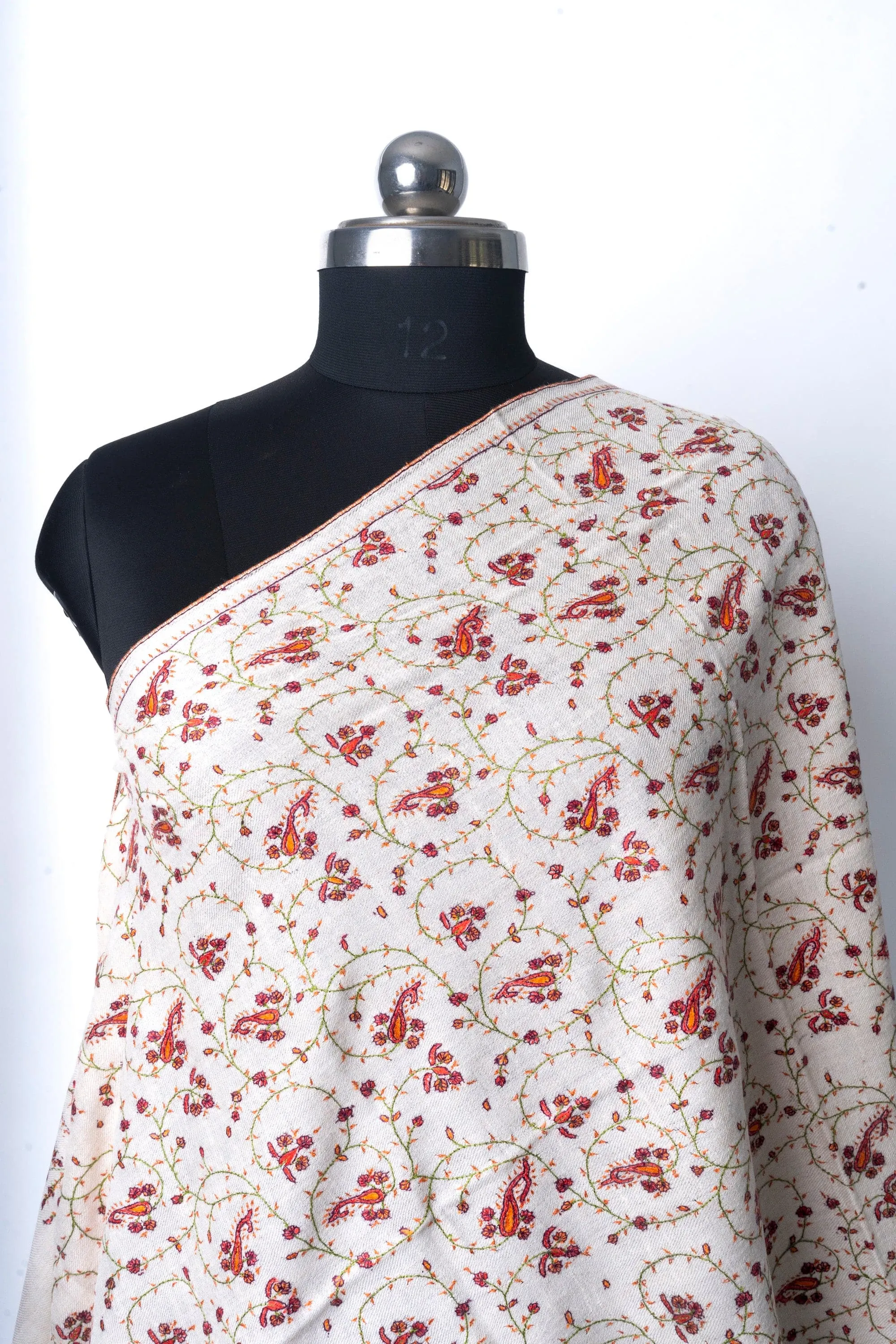Garden of Eden: Hand Embroidered Pure Pashmina Sozni Sscarf