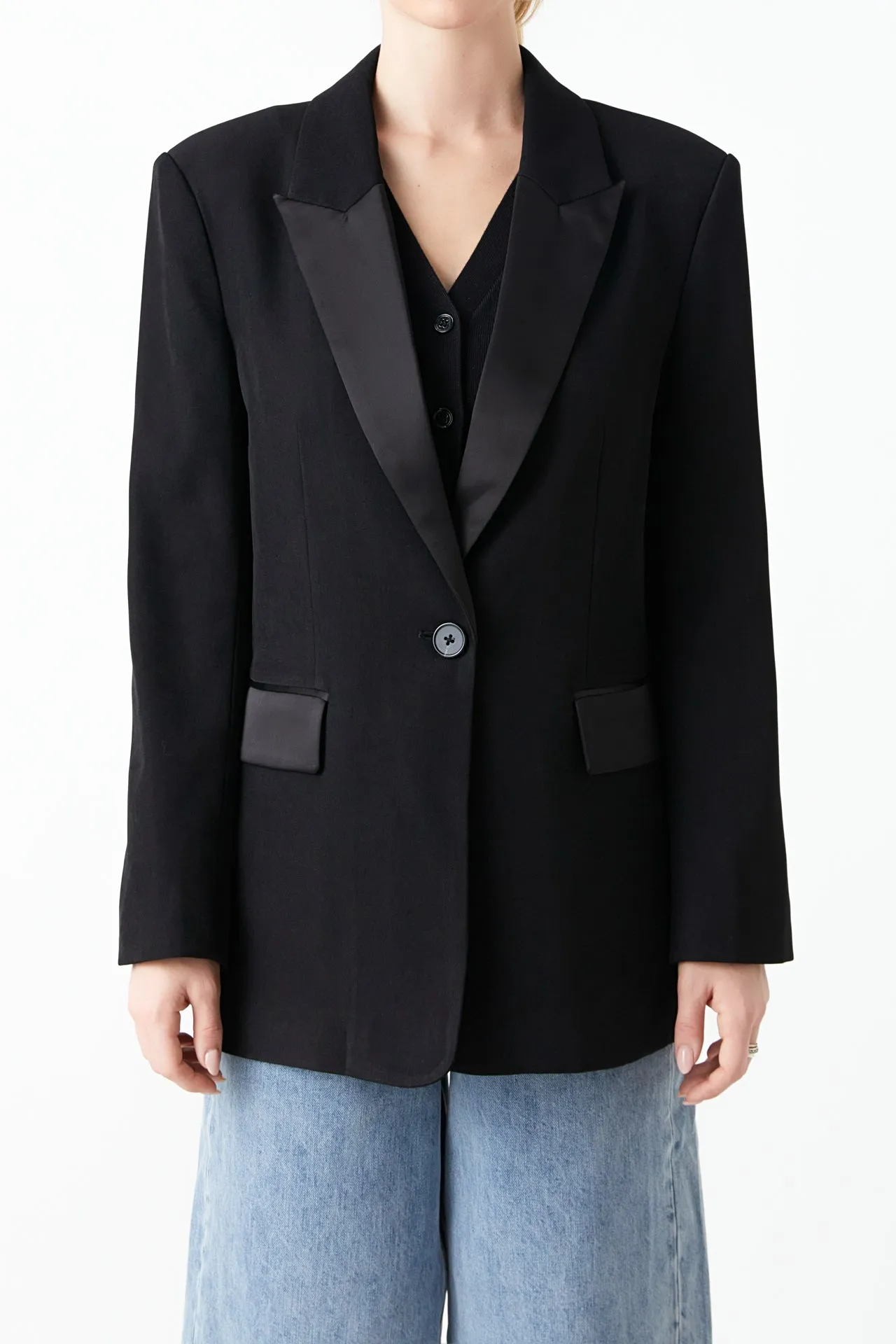 Grey Lab - Tuxedo Oversized Jacket