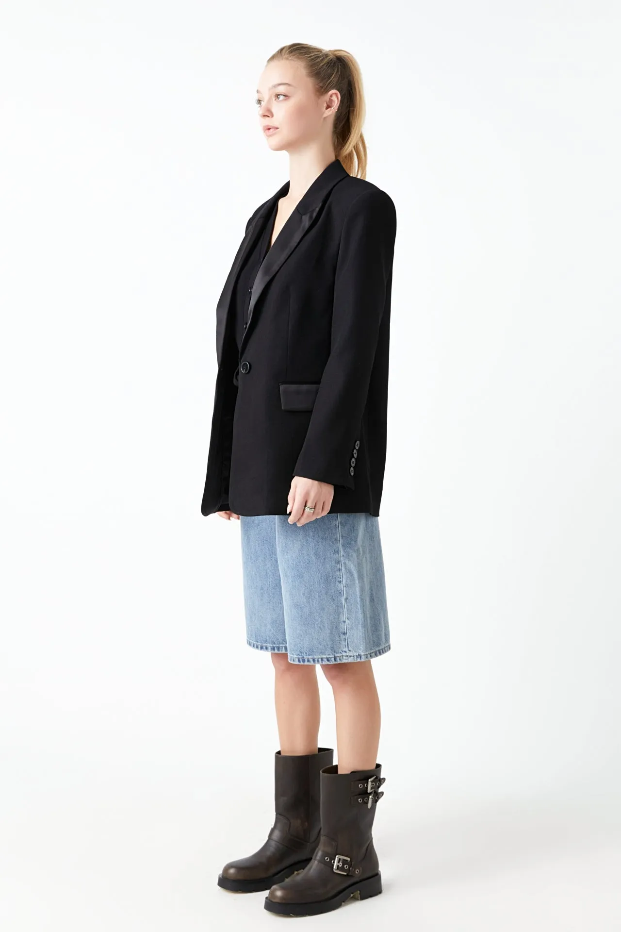 Grey Lab - Tuxedo Oversized Jacket
