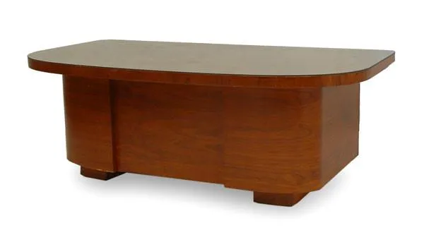 Huge Walnut Howard Hughes Curved Edge Desk