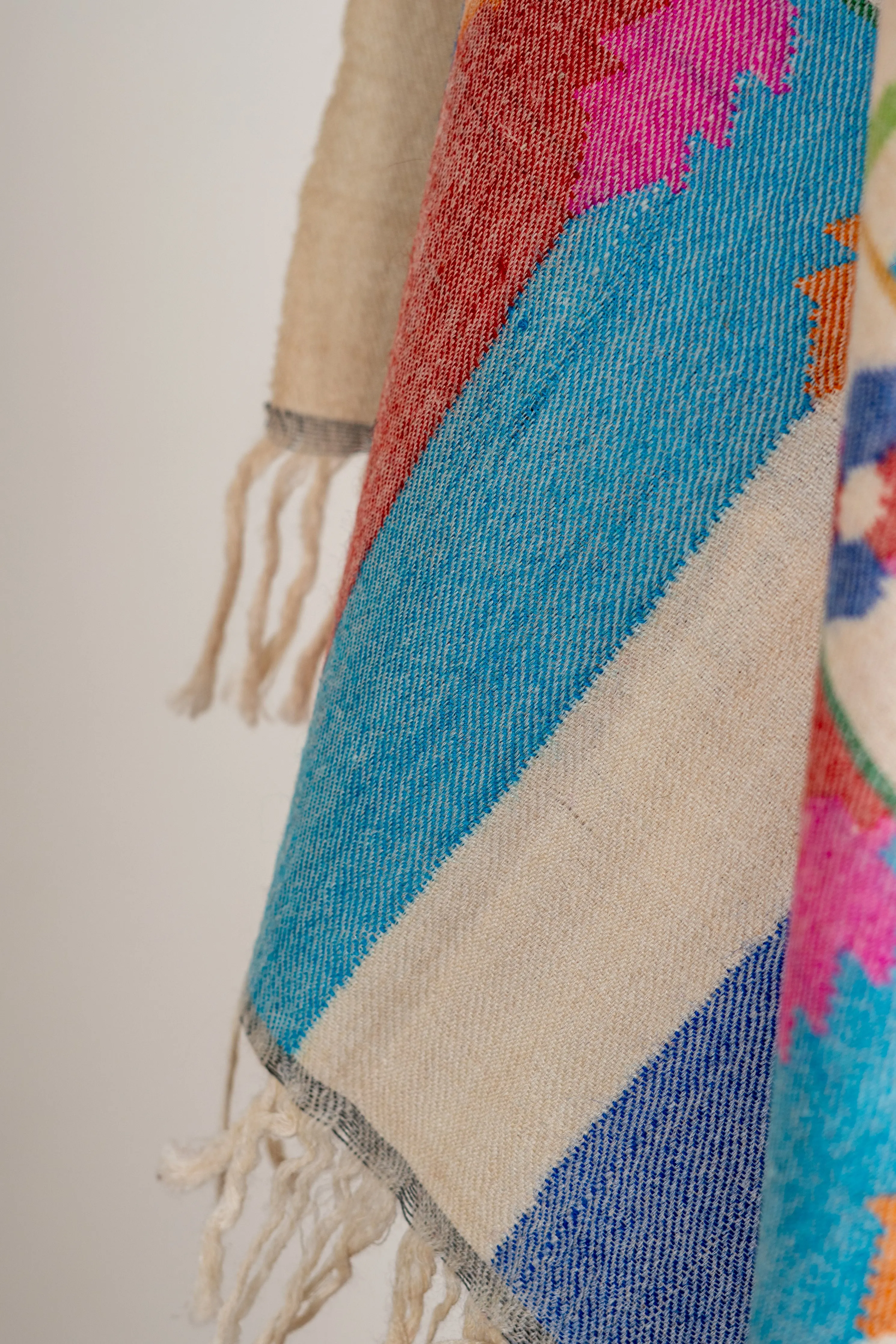 Ivory Bliss Pure Pashmina with Multicolor Kani Floral Weave