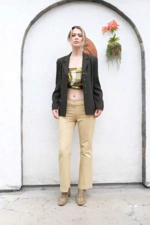 Kasper Olive Green Suit Jacket US 6, 90's Tailored