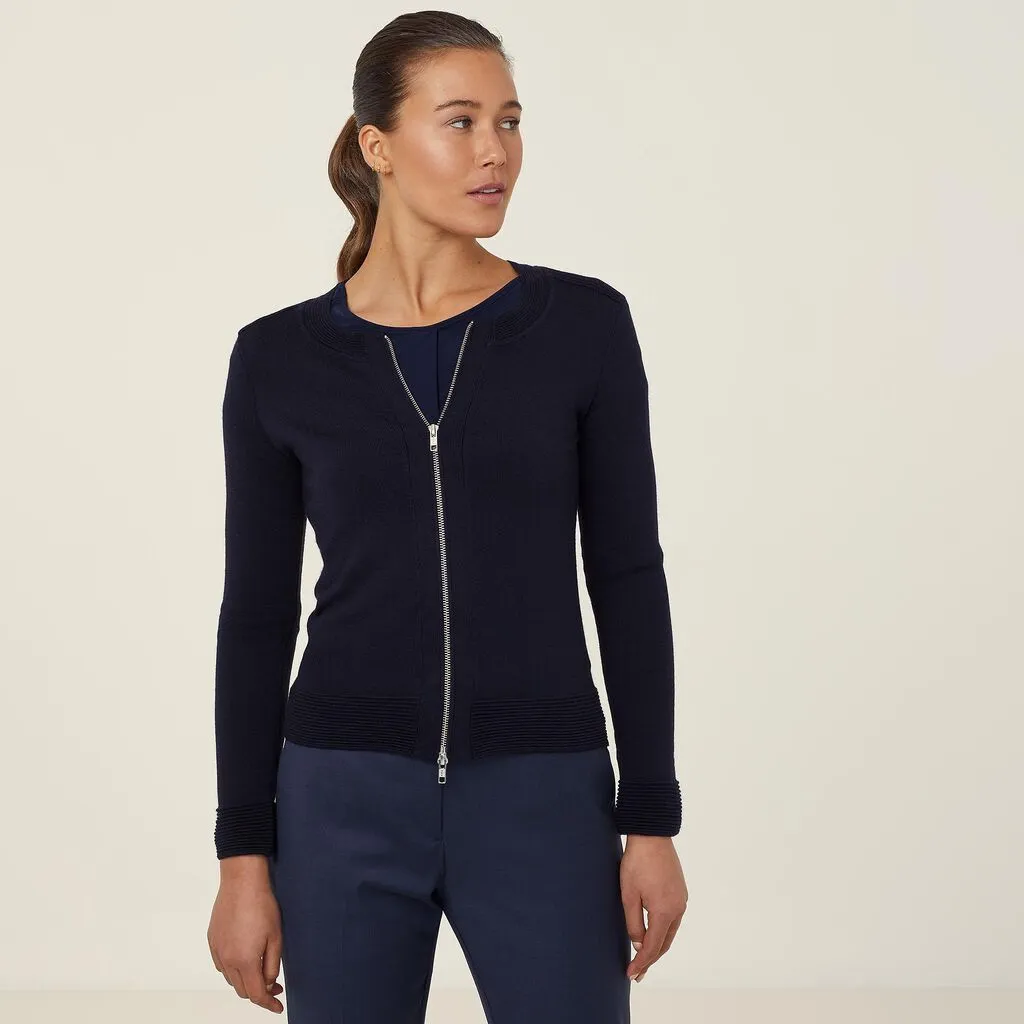 Ladies Australian Merino Wool Knit Jacket - CAT5AS