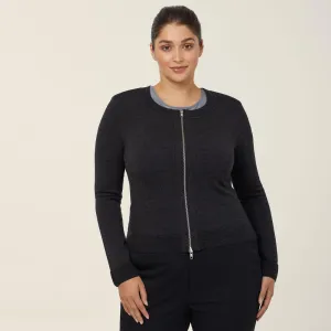 Ladies Australian Merino Wool Knit Jacket - CAT5AS