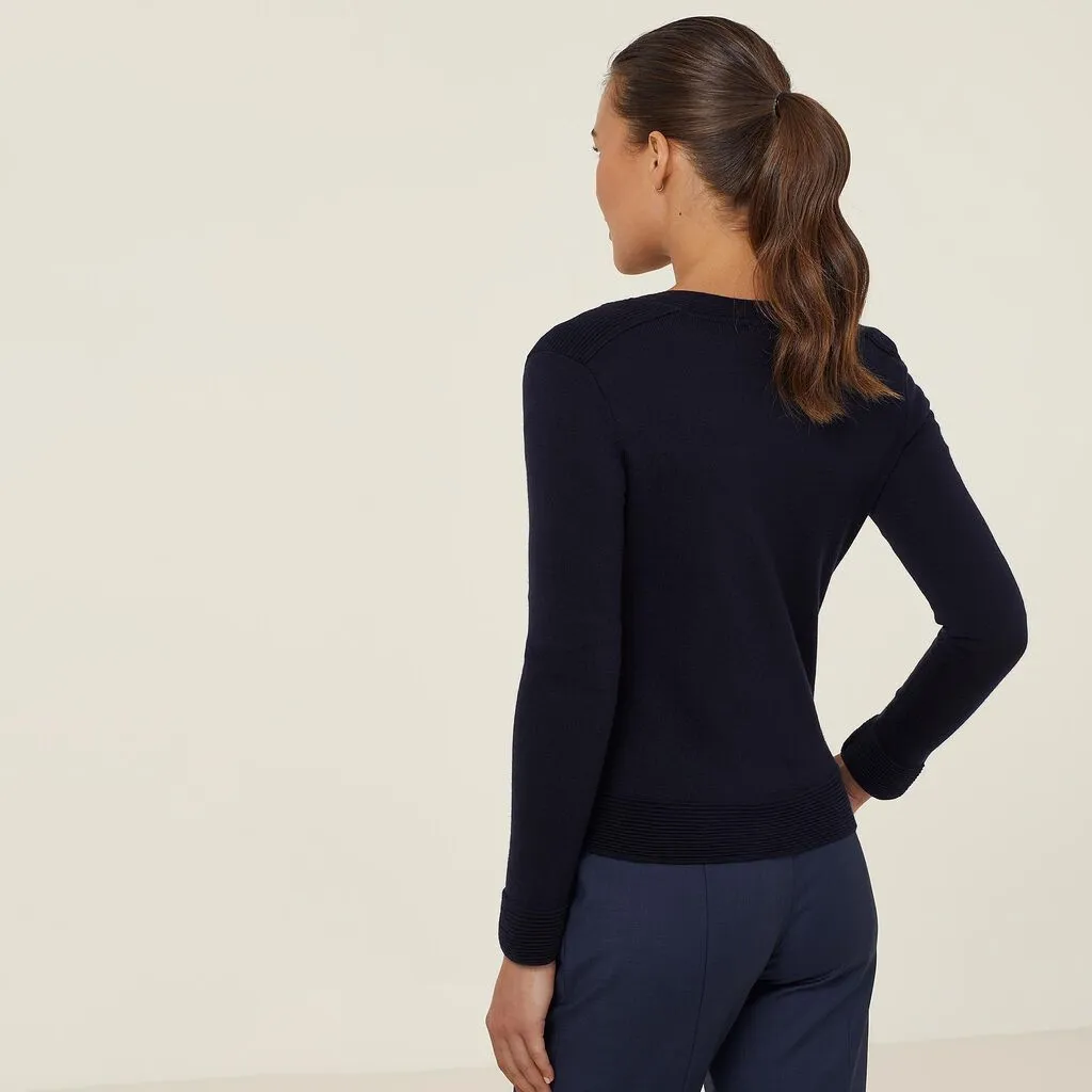 Ladies Australian Merino Wool Knit Jacket - CAT5AS