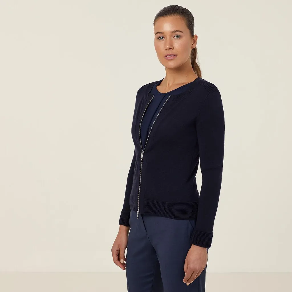 Ladies Australian Merino Wool Knit Jacket - CAT5AS