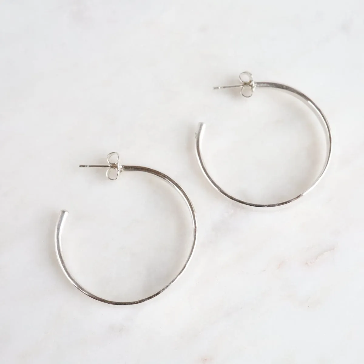 Large Tapered Hoop Earring