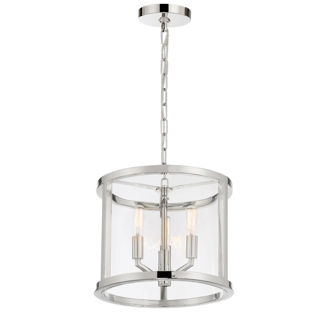 Libby Langdon Devon 3 Light Polished Nickel Mini Chandelier