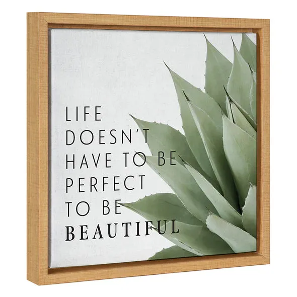 Life Doesn't Have To Be Perfect Framed Canvas