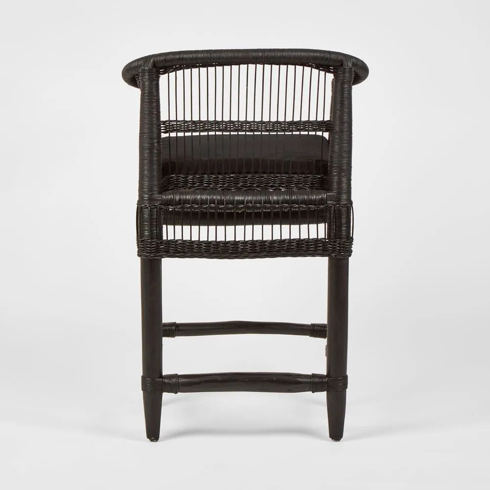 Livingstone Bar Chair Black/Black Cushion - Outdoor Under-Cover