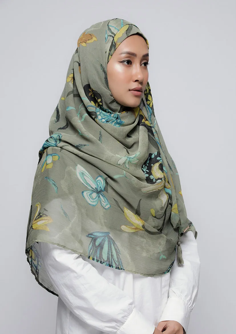 Love Is In The Air - Printed Crinkled Chiffon