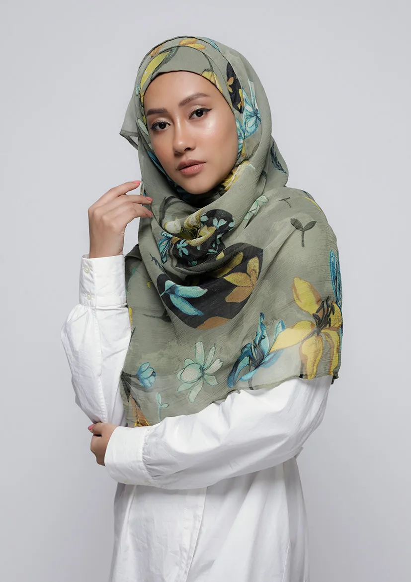Love Is In The Air - Printed Crinkled Chiffon