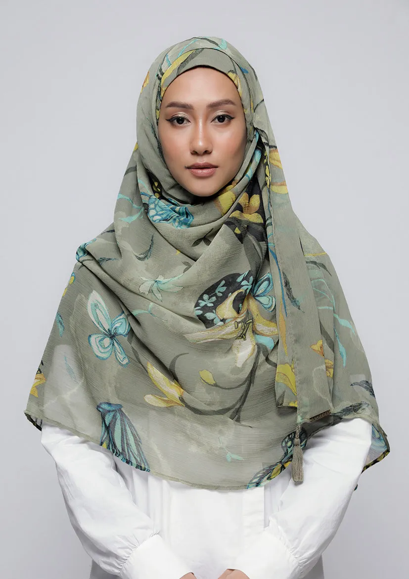 Love Is In The Air - Printed Crinkled Chiffon
