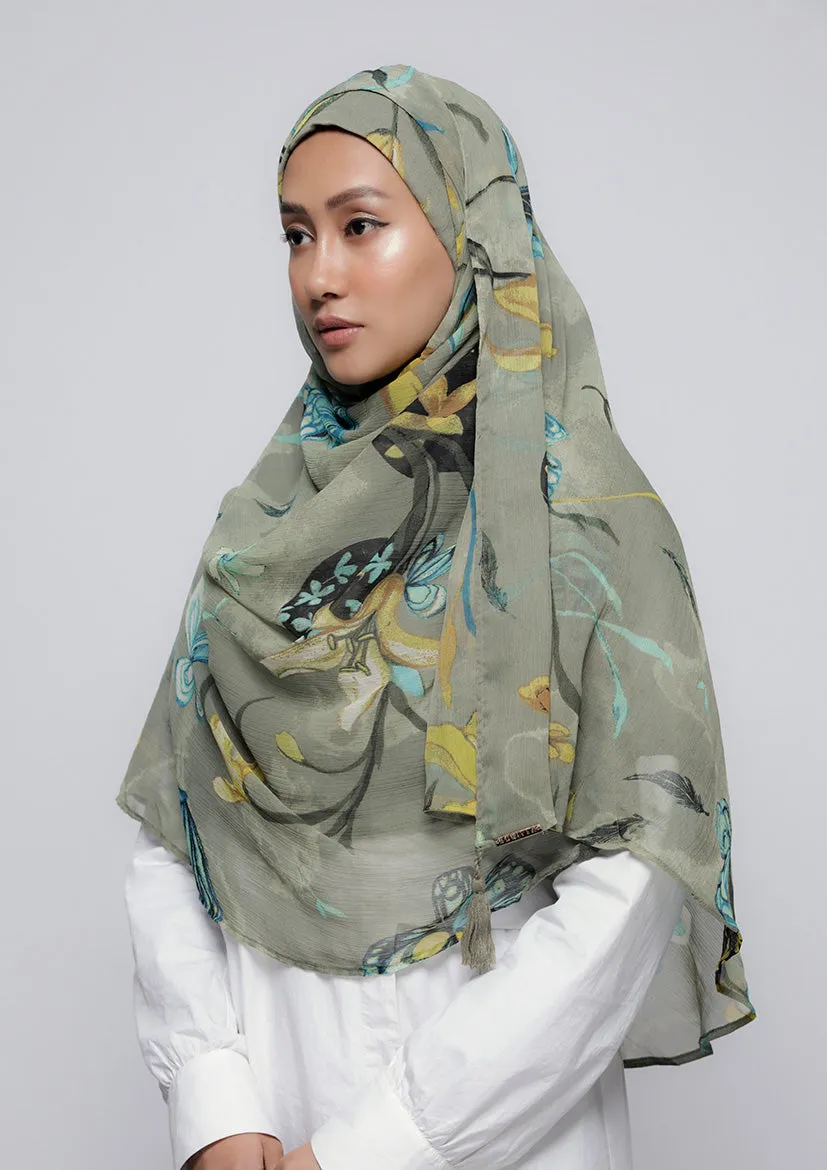 Love Is In The Air - Printed Crinkled Chiffon