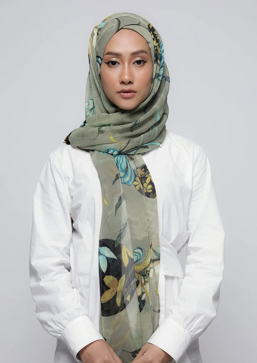 Love Is In The Air - Printed Crinkled Chiffon