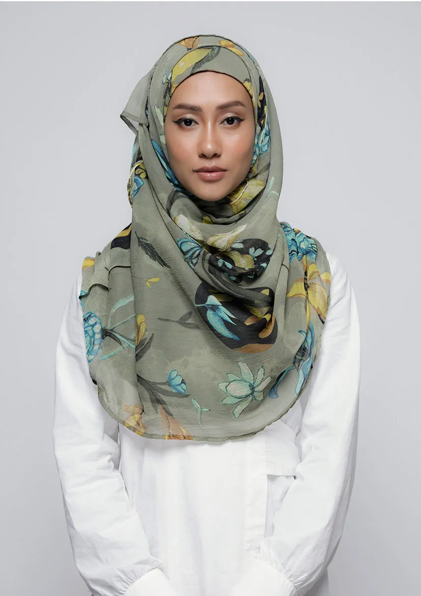 Love Is In The Air - Printed Crinkled Chiffon
