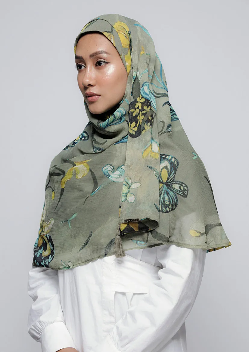 Love Is In The Air - Printed Crinkled Chiffon