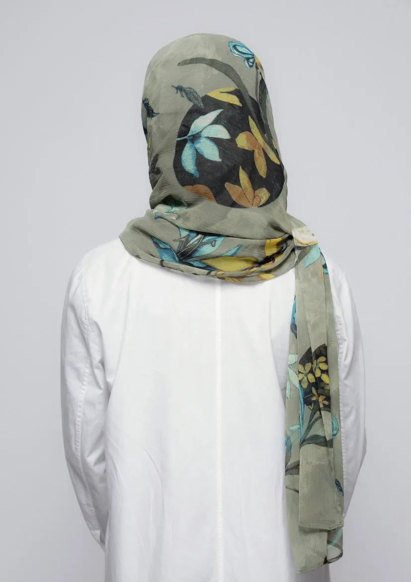 Love Is In The Air - Printed Crinkled Chiffon