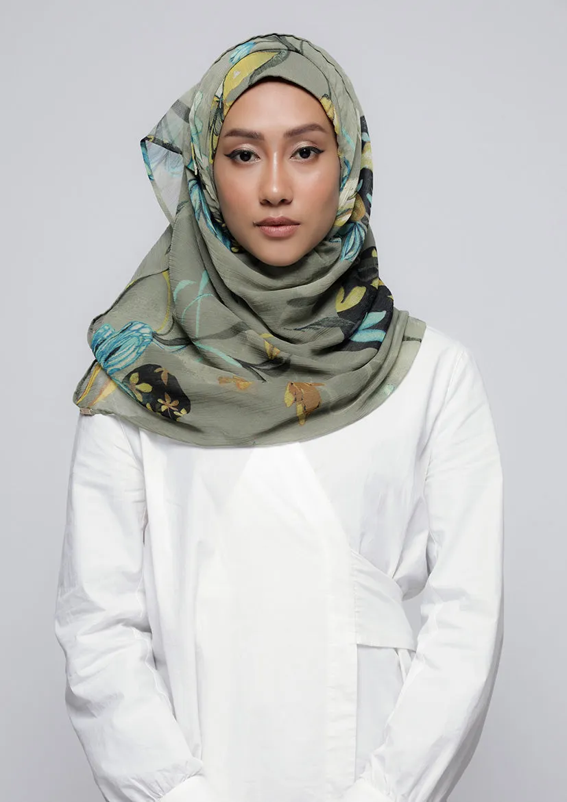 Love Is In The Air - Printed Crinkled Chiffon
