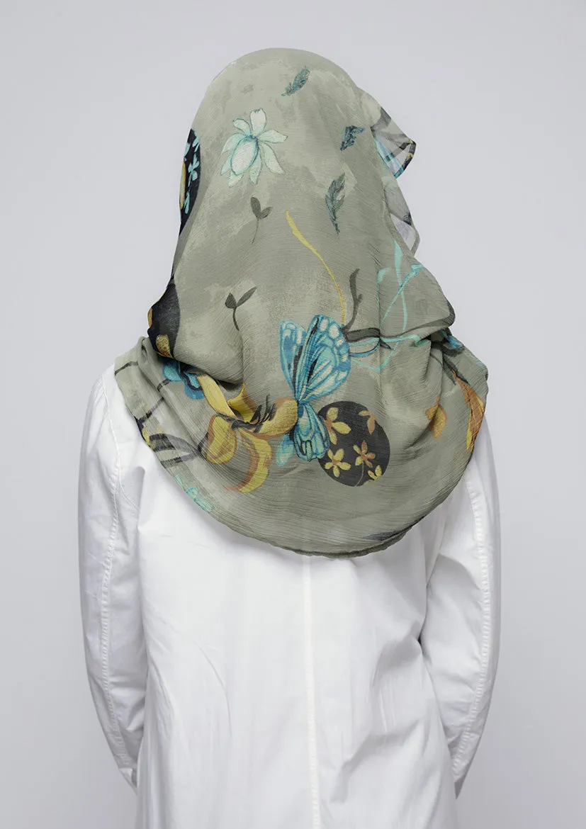 Love Is In The Air - Printed Crinkled Chiffon