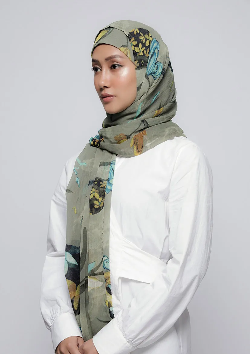 Love Is In The Air - Printed Crinkled Chiffon