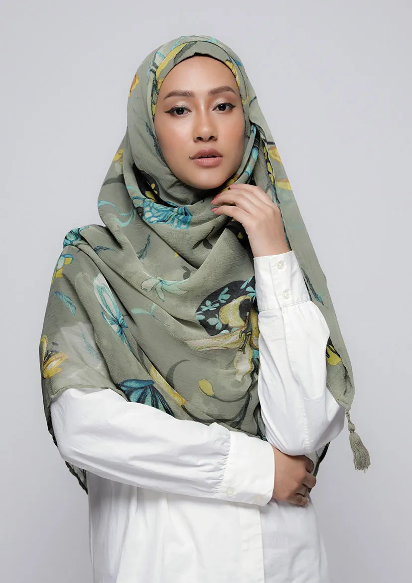 Love Is In The Air - Printed Crinkled Chiffon