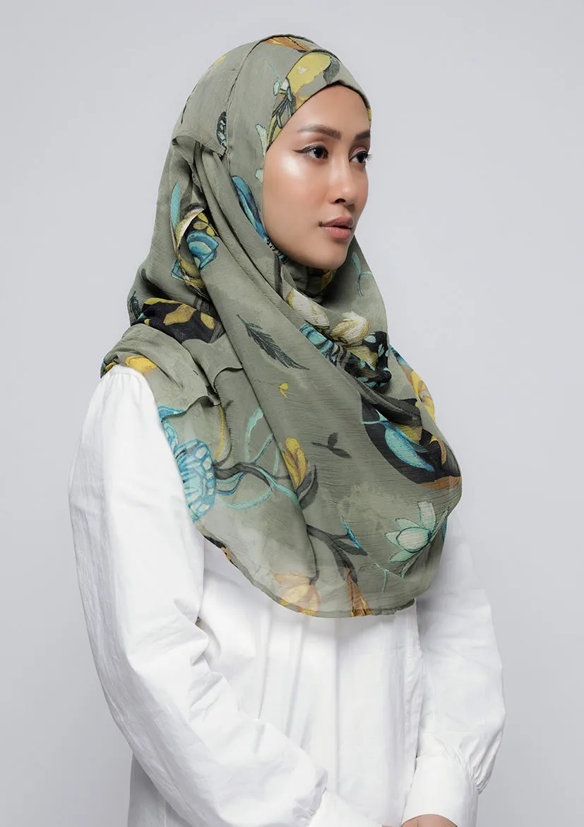 Love Is In The Air - Printed Crinkled Chiffon