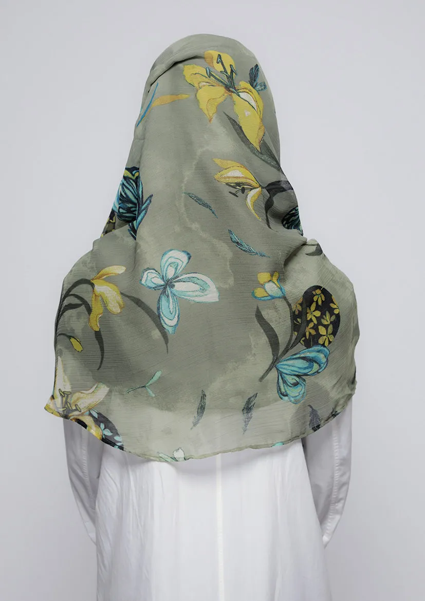 Love Is In The Air - Printed Crinkled Chiffon