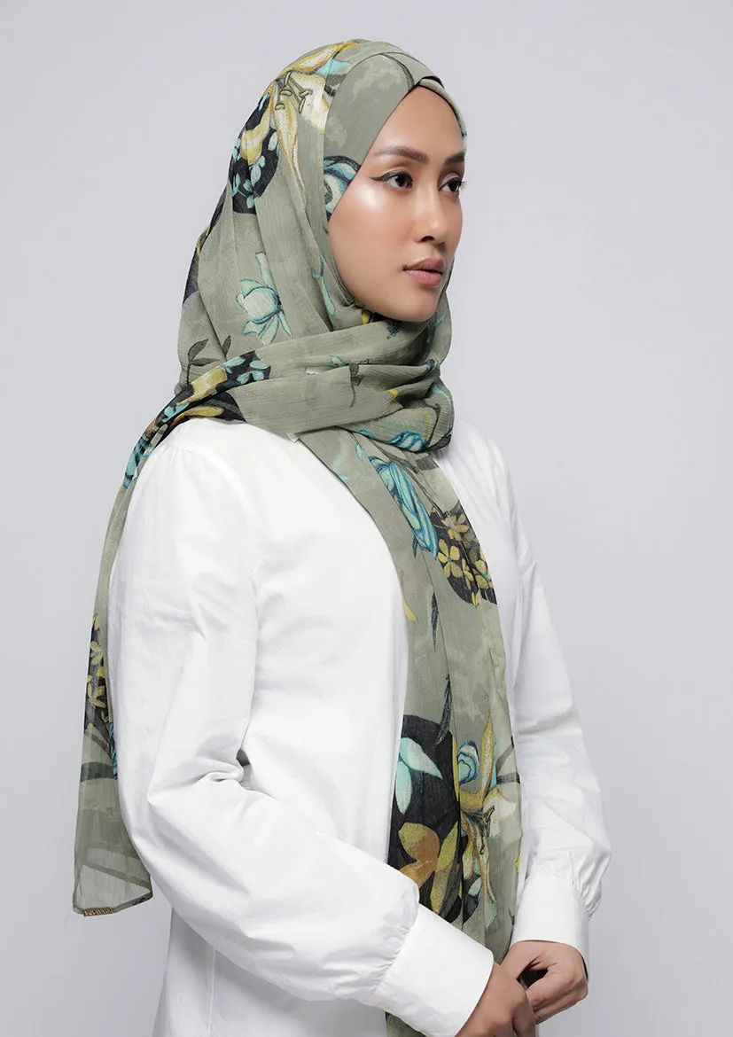 Love Is In The Air - Printed Crinkled Chiffon