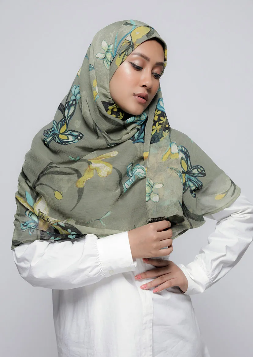 Love Is In The Air - Printed Crinkled Chiffon