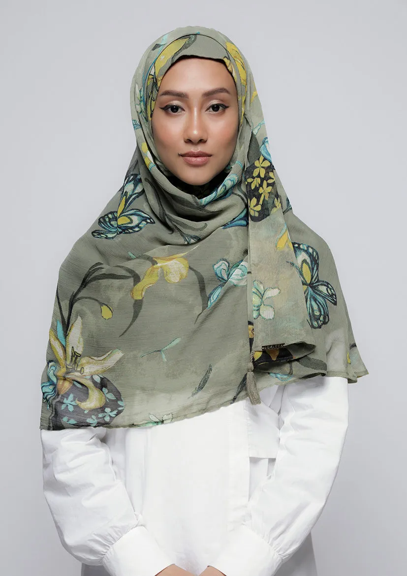 Love Is In The Air - Printed Crinkled Chiffon