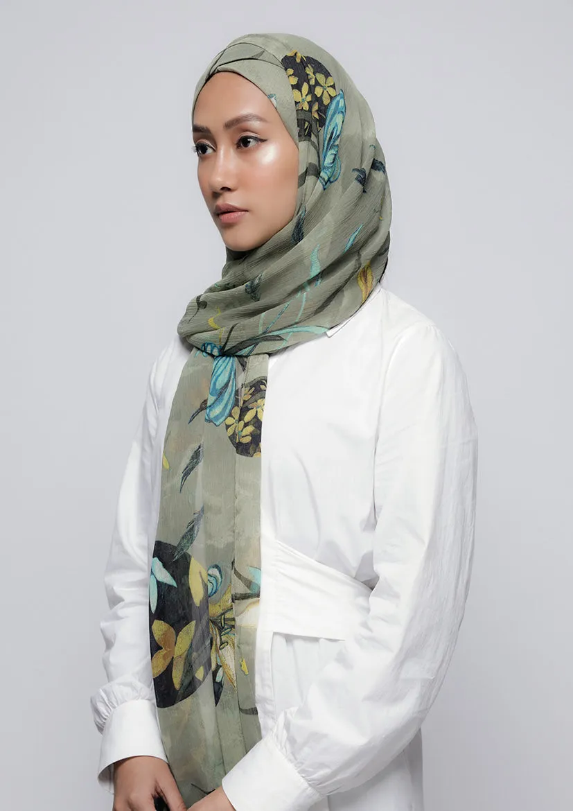 Love Is In The Air - Printed Crinkled Chiffon