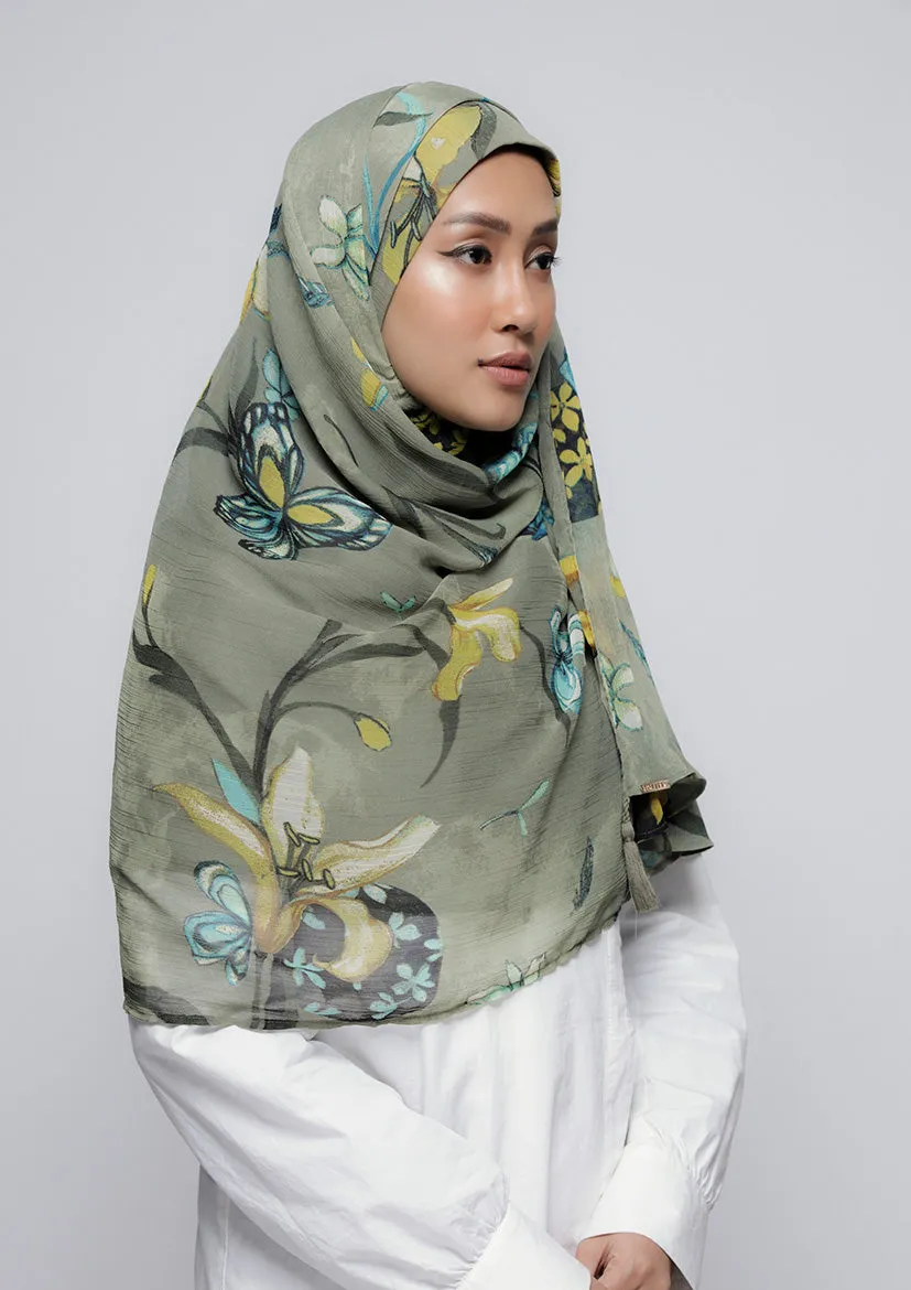 Love Is In The Air - Printed Crinkled Chiffon